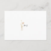 ロマンチックな金ゴールドと赤面押し花結婚の数 エンクロージャーカード (裏面)