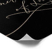 ロマンチックな金ゴールドと黒い世代の愛 ポスター (角)