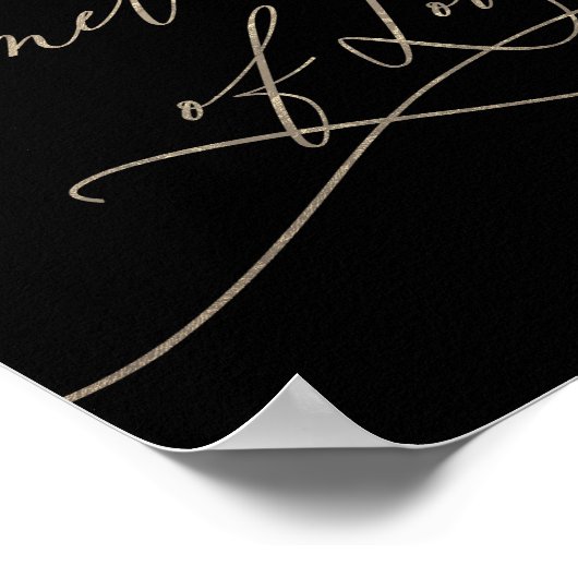 ロマンチックな金ゴールドと黒い世代の愛 ポスター (角)