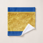 ロマンチックな金ゴールドの毒のあるサソリと青 バスタオルセット (ウォッシュタオル)