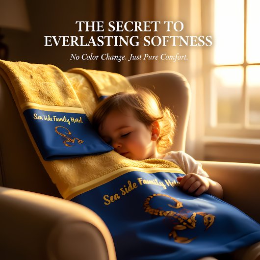 ロマンチックな金ゴールドの毒のあるサソリと青 バスタオルセット