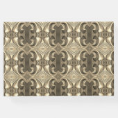 ロマンチックな金ゴールドハートサテンボウ ゲストブック (裏面)