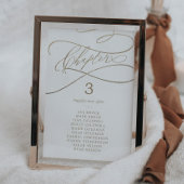 ロマンチックな金ゴールドブックチャプター座席表カード 招待状