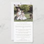 ロマンチックな金ゴールドメリークリスマスフォトファミリーニュース シーズンカード (裏面)