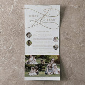 ロマンチックな金ゴールド何A年のクリスマス数々の写真 三つ折りクリスマスカード