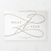 ロマンチックな金ゴールド何A年のクリスマス数々の写真 三つ折りクリスマスカード (カバー)