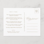 ロマンチックな金ゴールド応援新年6写真家族ニュース シーズンポストカード (裏面)