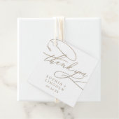 ロマンチックな金ゴールド書道ありがとう フェイバータグ (インサイチュ)