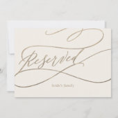 ロマンチックな金ゴールド書 |アイボリー予約 (裏面)