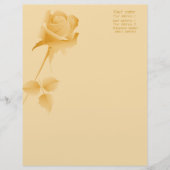 ロマンチックな金ゴールド結婚バラの発表 レターヘッド (正面)