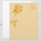 ロマンチックな金ゴールド結婚バラの発表 レターヘッド (正面/裏面)