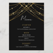 ロマンチックな金ゴールド結婚文字列 メニュー (正面)