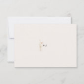 ロマンチックな金ゴールド赤面押された花QRコードRSVP 出欠カード (裏面)