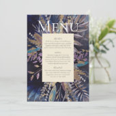 ロマンチックな金箔の両面メニュー 招待状 (スタンド正面)