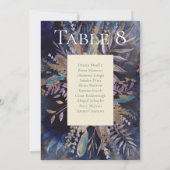 ロマンチックな金箔の両面メニュー 招待状 (裏面)