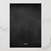 ロマンチックな金箔エメラルドフローリッシュ我々結婚は 箔招待状 (裏面)