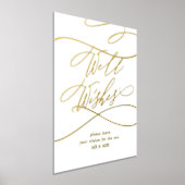ロマンチックな金箔エレガントな結婚式のウェルウィッシュ 箔ポスター (レイダウン)