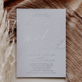 ロマンチックな銀の箔グレーは～結婚の香りを漂わせる 箔招待状