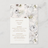 ロマンチックな銀結婚色フローラの詳細囲いc エンクロージャーカード (正面)