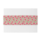 ロマンチックな開花ピンク結婚フローラ 招待状ベリーバンド (裏面例)