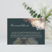 ロマンチックな開花フローラエレガントな結婚式 エンクロージャーカード (スタンド正面)