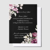ロマンチックな開花フローラ牡丹 ベラム紙招待状 (オフセット)