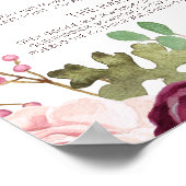 ロマンチックな開花結婚のバー ポスター (角)