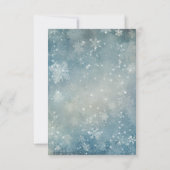 ロマンチックな降雪の青と白の輝き セーブザデート (裏面)