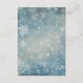 ロマンチックな降雪ブルー&ホワイトスパークル詳細 エンクロージャーカード (裏面)