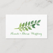 ロマンチックな離れグリーンの – 名刺 プレイスカード (裏面)