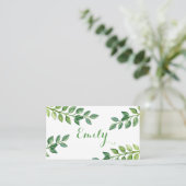 ロマンチックな離れグリーンの – 名刺 プレイスカード (スタンド正面)