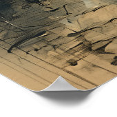 ロマンチックな雨のウォーク – 木炭スタイル ポスター (角)