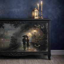 ロマンチックな雨遊歩道