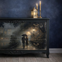 ロマンチックな雨遊歩道 薄葉紙