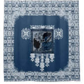 ロマンチックな雰囲気のヴィンテージバスルーム用カーテン シャワーカーテン (正面)