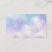 ロマンチックな雲のブライダルシャワーレシピのリクエスト エンクロージャーカード (裏面)