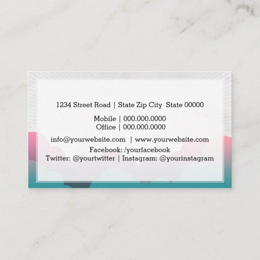 ロマンチックな雲 名刺 (裏面)