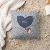 ロマンチックな電気技師ハート夫の妻マッチング クッション (ブランケット)