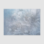 ロマンチックな青いフローラポピー手書き切り離し 薄葉紙 (正面)