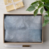 ロマンチックな青いフローラポピー手書き切り離し 薄葉紙 (ギフト)