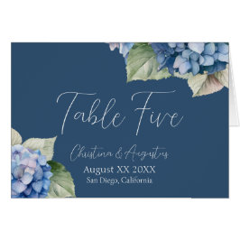 ロマンチックな青い水色あじさい花オンネイビー