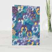 ロマンチックな青い花の水彩 カード (裏面)