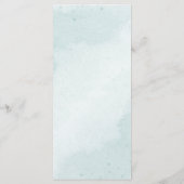 ロマンチックな青い花結婚の緑 メニュー (裏面)