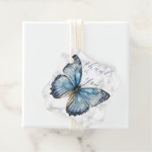 ロマンチックな青い蝶感謝してい蝶あなたのメッセージカード フェイバータグ (インサイチュ)