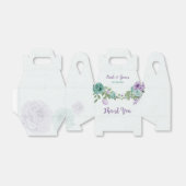 ロマンチックな青と紫の花の緑結婚色 フェイバーボックス (折り畳みなし)