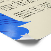 ロマンチックな青結婚フローラの座席表 ポスター (コーナー)