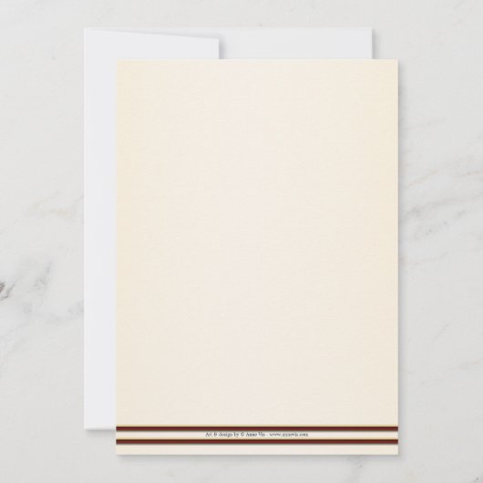 ロマンチックな音楽をテーマにしたリハーサルディナー招待状 招待状 (裏面)