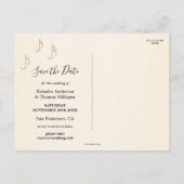 ロマンチックな音楽をテーマにした日付はがきを保存 案内ポストカード (裏面)