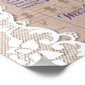 ロマンチックな音楽ラベ結婚ンダーのシーティングチャート ポスター (角)