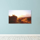 ロマンチックな風景， 1860 キャンバスプリント (インサイチュ (ウッドフロア))